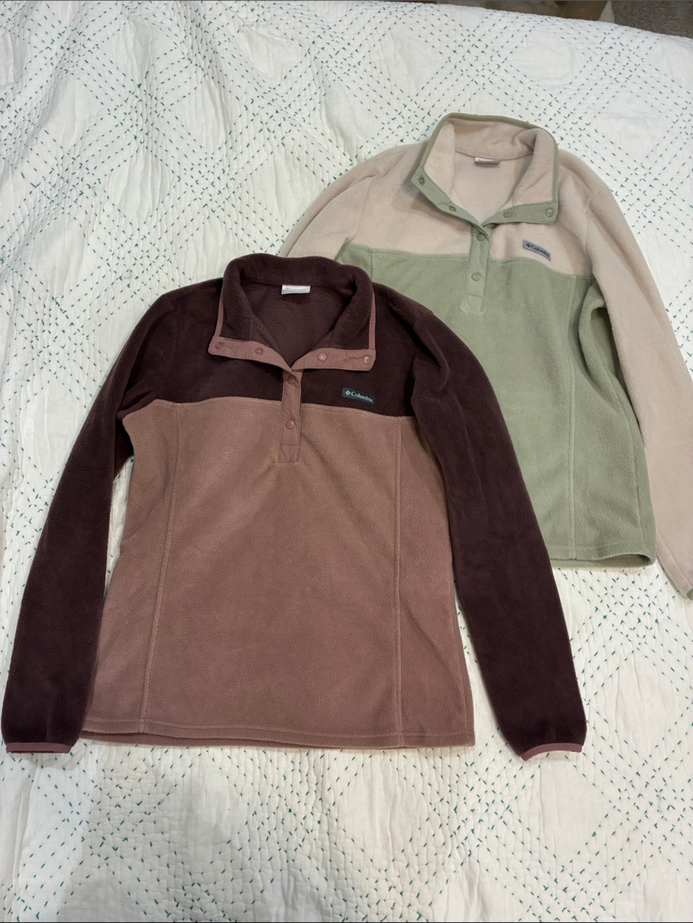  Like New Columbia Women’s Fleece Snap‑Neck Pullover Lot of 2 – Size Medium 